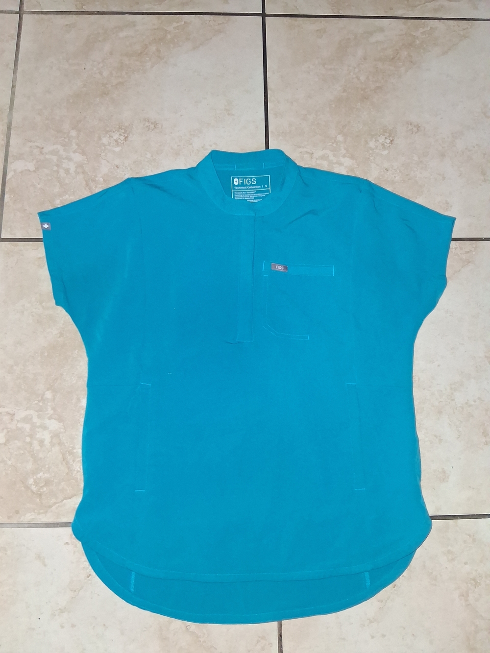 FIGS Teal Medical Scrub Top Small